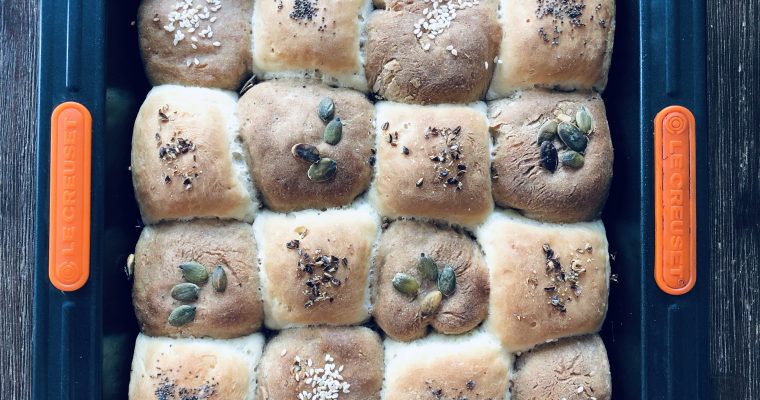 Breekbrood van wit- en volkorenbrood