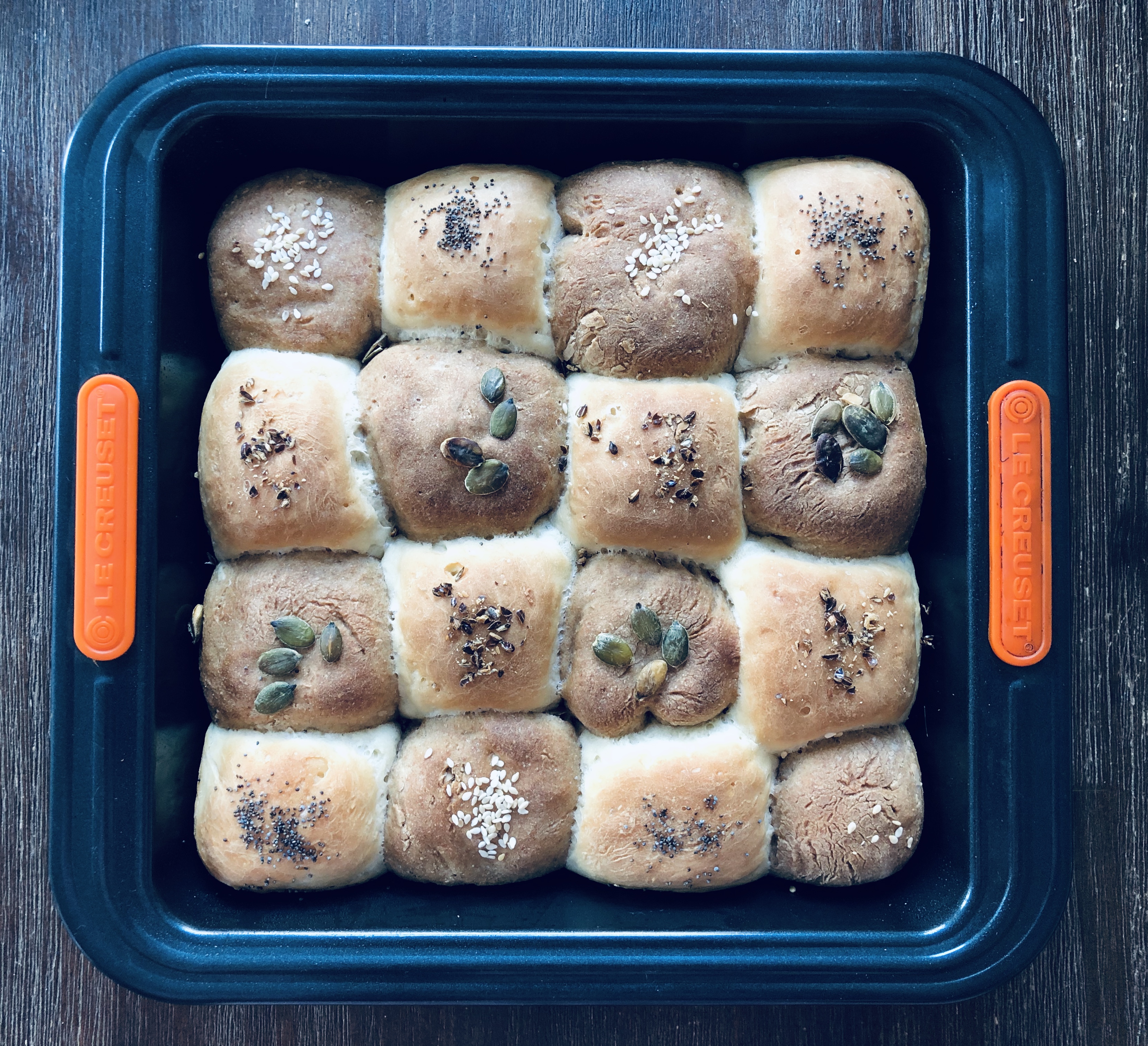 Breekbrood van wit- en volkorenbrood